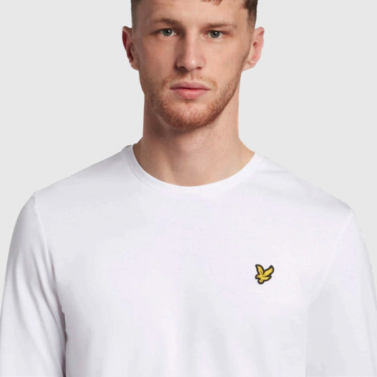 ts512vog 626 plain t-shirt long sleeve lyle & scott polo white crop1