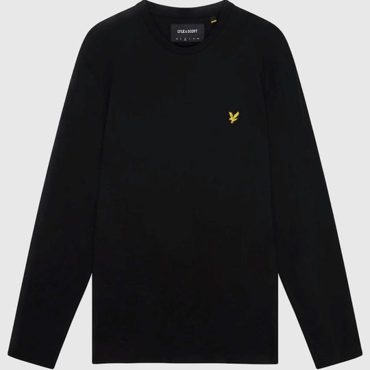 plain t-ts512vog z865 shirt long sleeve lyle & scott polo jet black crop2