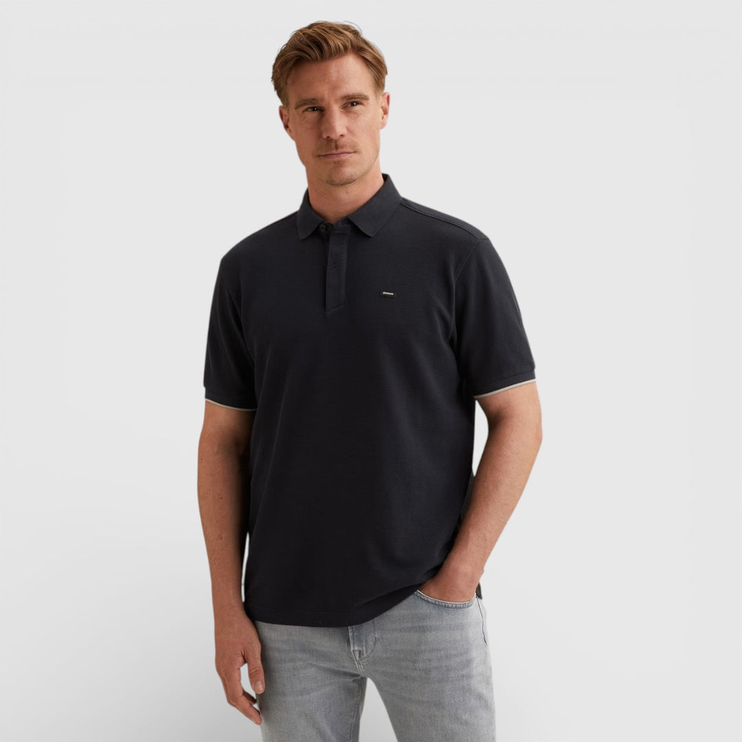 VPSS2603822-5073 Vanguard Polo Four Tuck Pique Sky Captain / Blauw