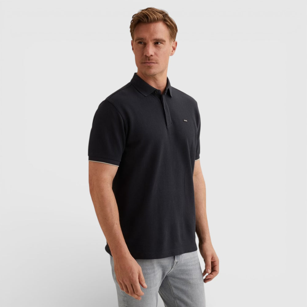 VPSS2603822-5073 Vanguard Polo Four Tuck Pique Sky Captain / Blauw