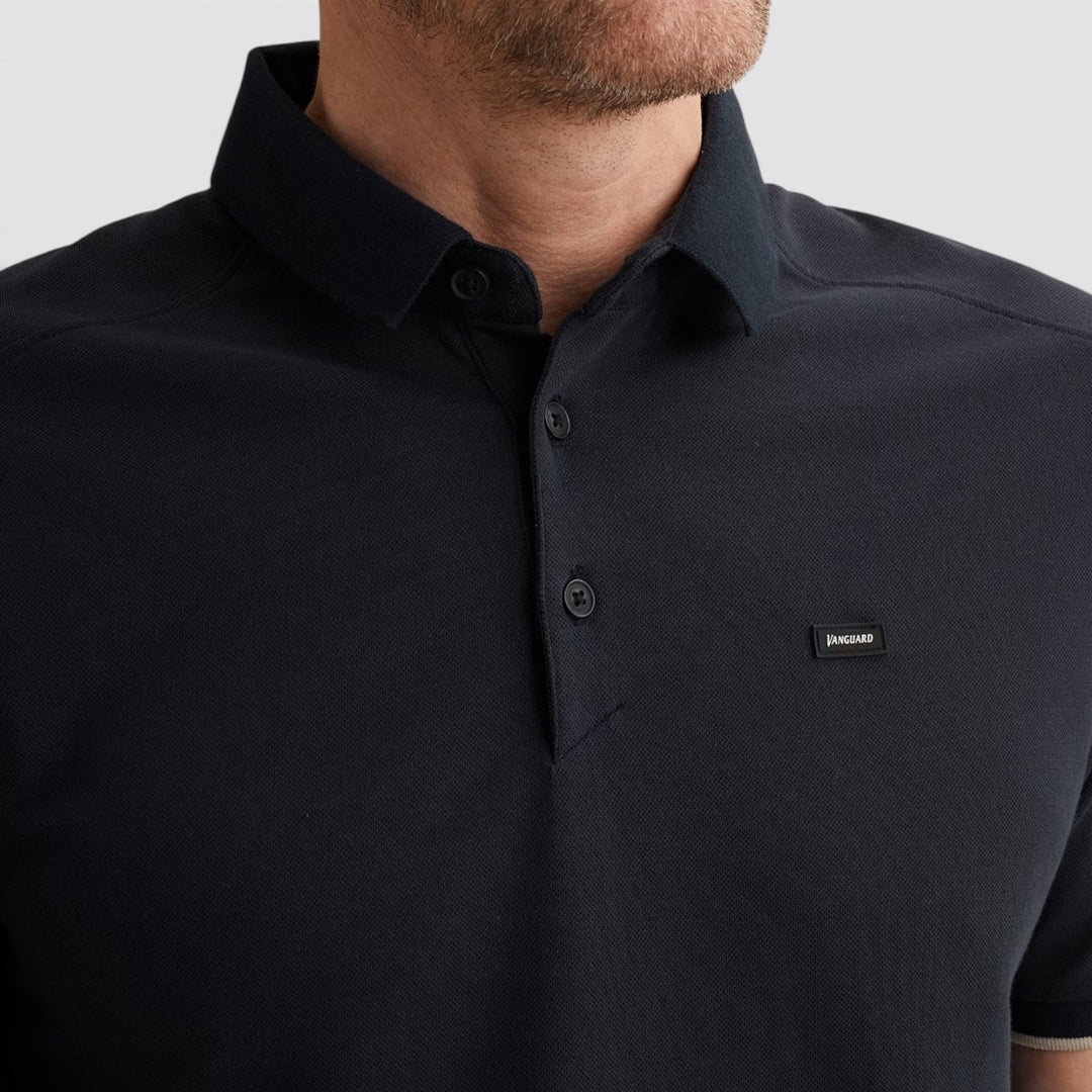 VPSS2604850-5073 Vanguard Polo Piqué Blend Sky Captain / Donkerblauw