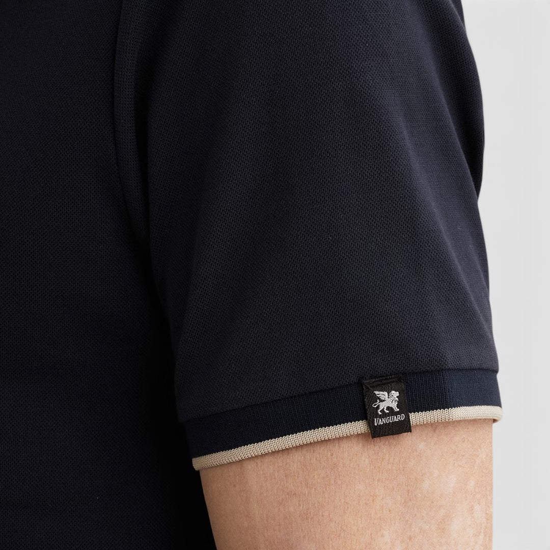 VPSS2604850-5073 Vanguard Polo Piqué Blend Sky Captain / Donkerblauw