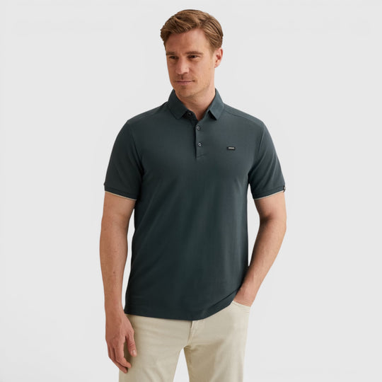 VPSS2604850-5108 Vanguard Polo Piqué Blend Midnight Navy / Donkerblauw