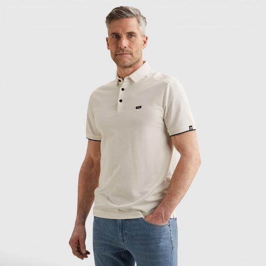 VPSS2604850-7004 Vanguard Polo Piqué Blend Cloud Dancer / Ecru