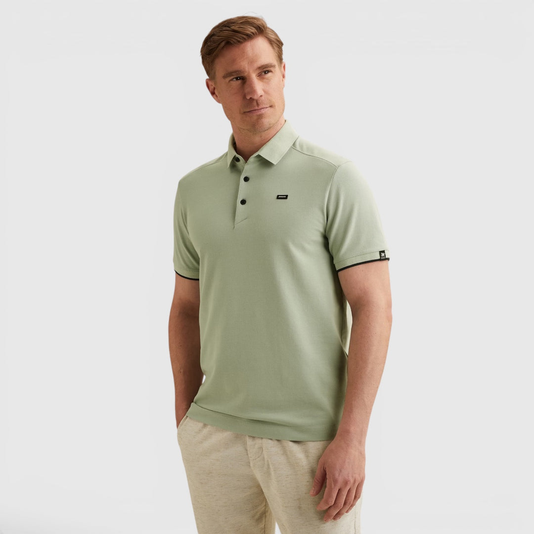 VPSS2604850-9089 Vanguard Polo Piqué Blend Aqua Gray / Grijs