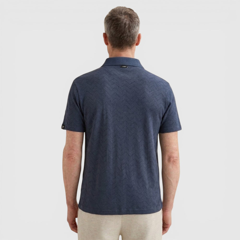 VPSS2604858-5108 Vanguard Polo Jacquard Jersey Blend Midnight Navy / Blauw