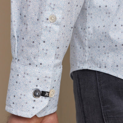 Long Sleeve Shirt Print On Fine Poplin Stretch Overhemd