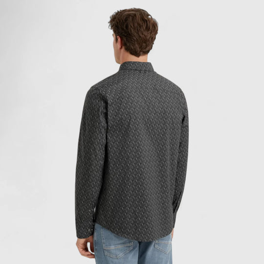 VSI2508202-5073 Vanguard Shirt Print On Poplin Stretch Sky Captain