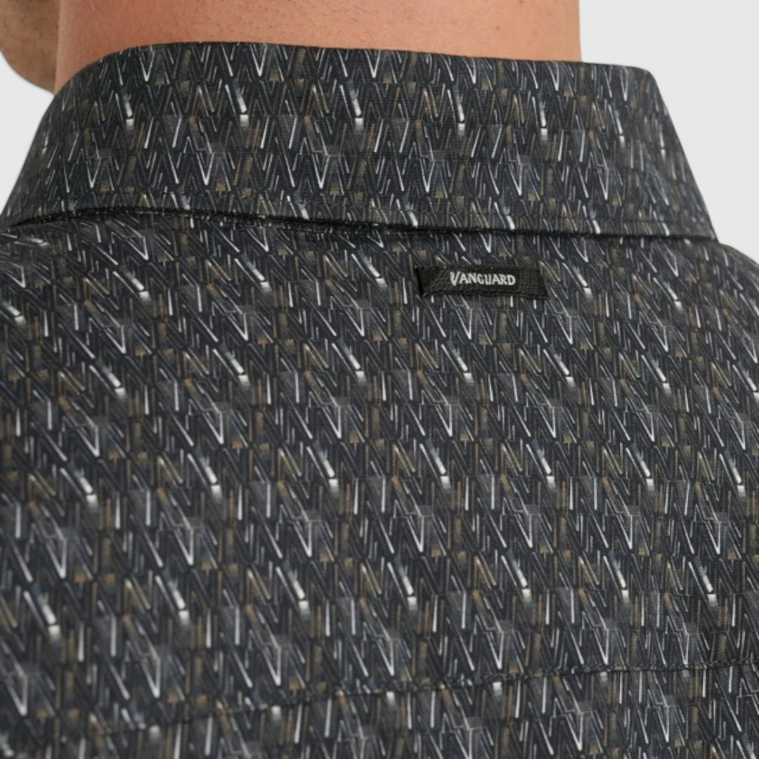 VSI2508202-5073 Vanguard Shirt Print On Poplin Stretch Sky Captain