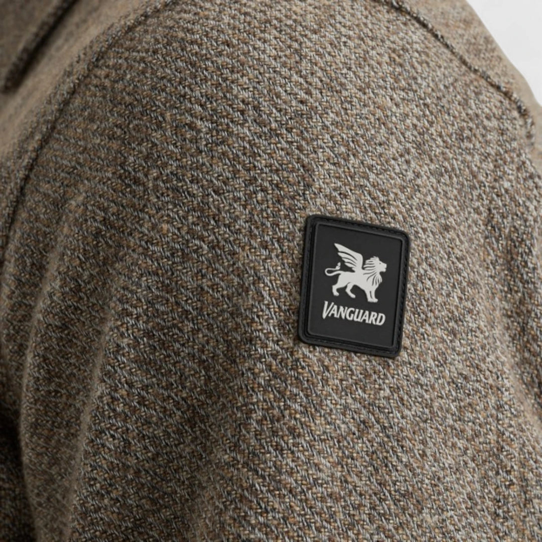 VSI2509226-8015 Vanguard Overshirt Solid Brushed Mouline Lead Gray / Beige Grijs