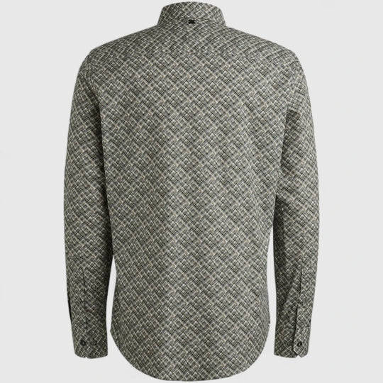 VSI2509232-9044 Vanguard Shirt Print On Fine Poplin Stretch Gargoyle