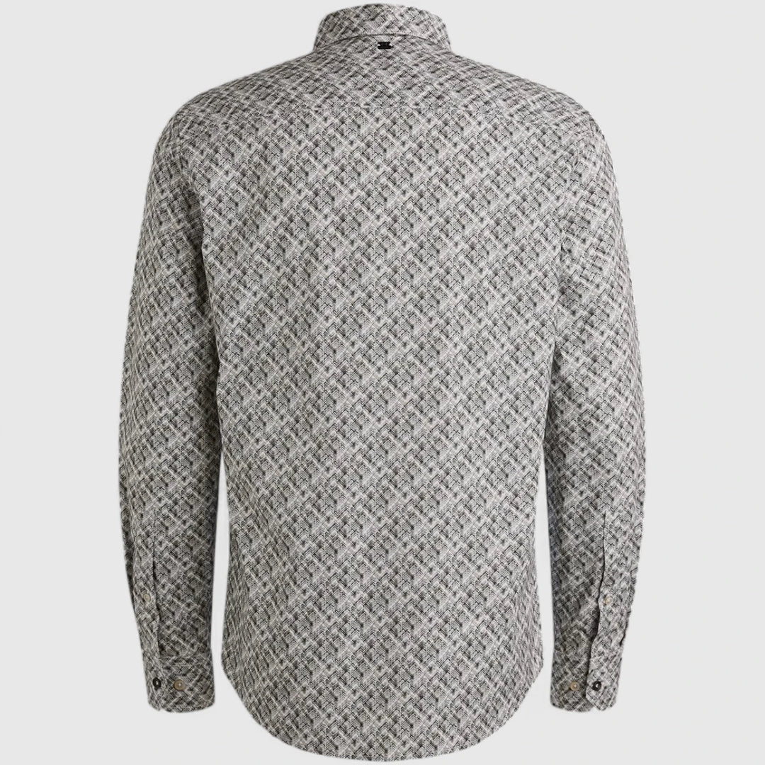VSI2509232-9143 Vanguard Shirt Print On Fine Poplin Stretch Gray Dawn