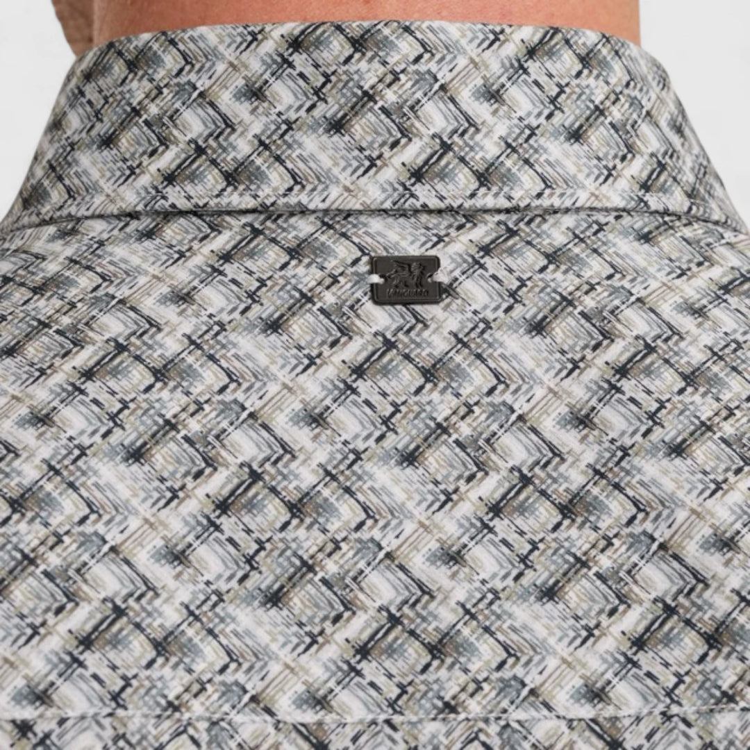 VSI2509232-9143 Vanguard Shirt Print On Fine Poplin Stretch Gray Dawn