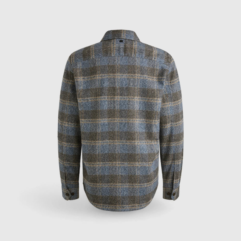 VSI2509233-5279 Vanguard Overshirt Check Brushed Mouline Bering Sea / Blauw
