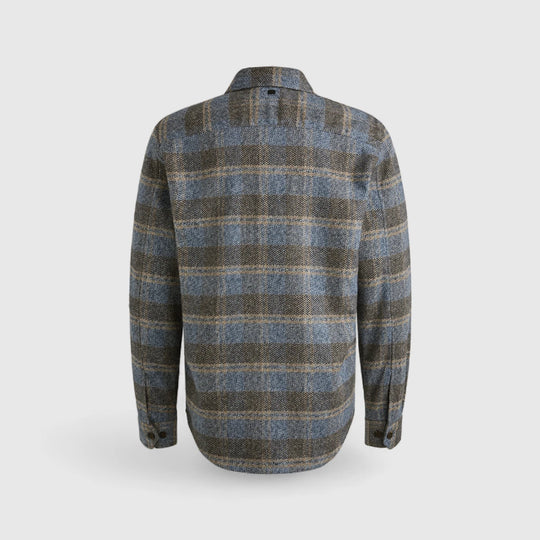 VSI2509233-5279 Vanguard Overshirt Check Brushed Mouline Bering Sea / Blauw