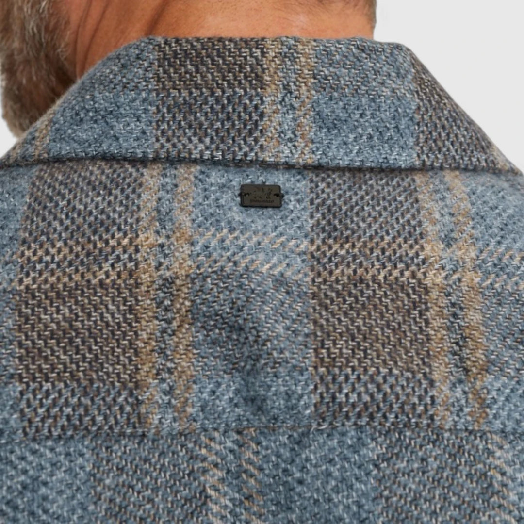 VSI2509233-5279 Vanguard Overshirt Check Brushed Mouline Bering Sea / Blauw