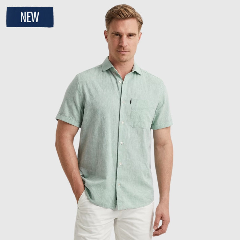 vsis2404255-6124 short sleeve shirt linen cotton vanguard overhemd