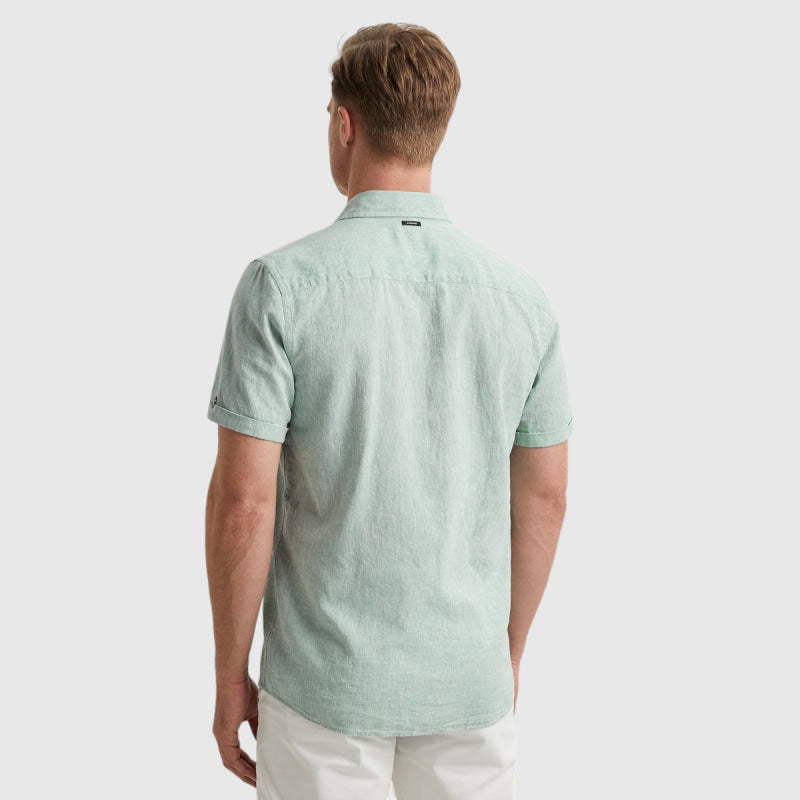 vsis2404255-6124 short sleeve shirt linen cotton vanguard overhemd back