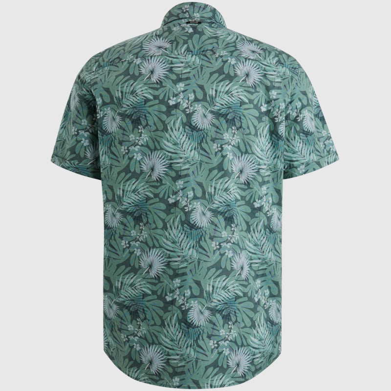Vanguard Short Sleeve Shirt Print On Fine Poplin Stretch Overhemd
