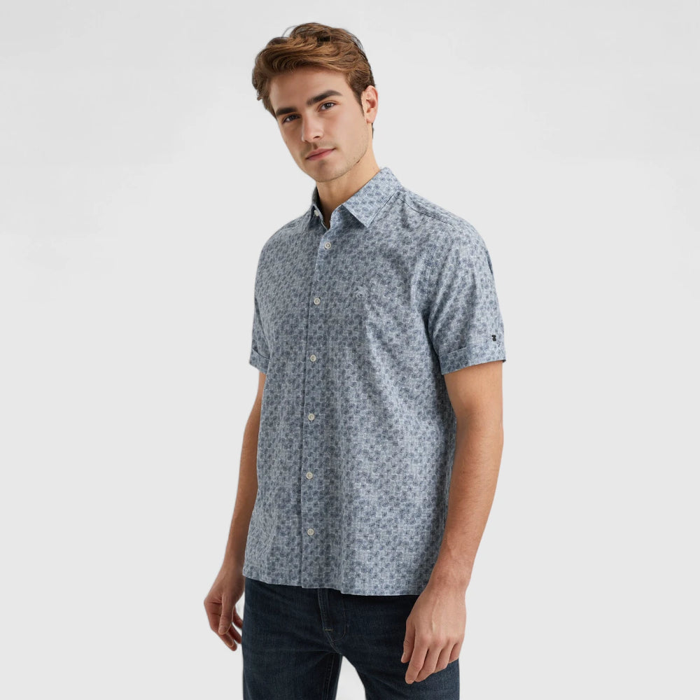 VSIS2505281-5046 Vanguard Shirt Printed On Cotton Moonlight Blue