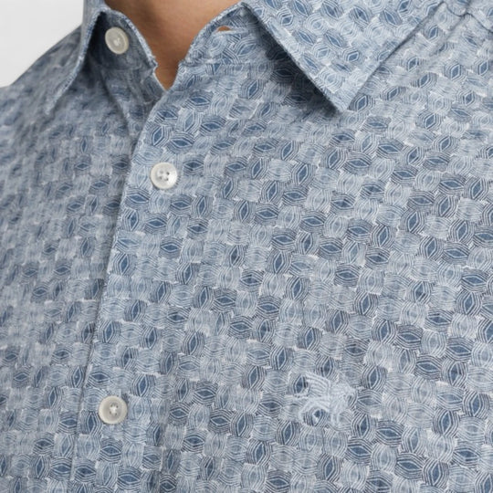 VSIS2505281-5046 Vanguard Shirt Printed On Cotton Moonlight Blue