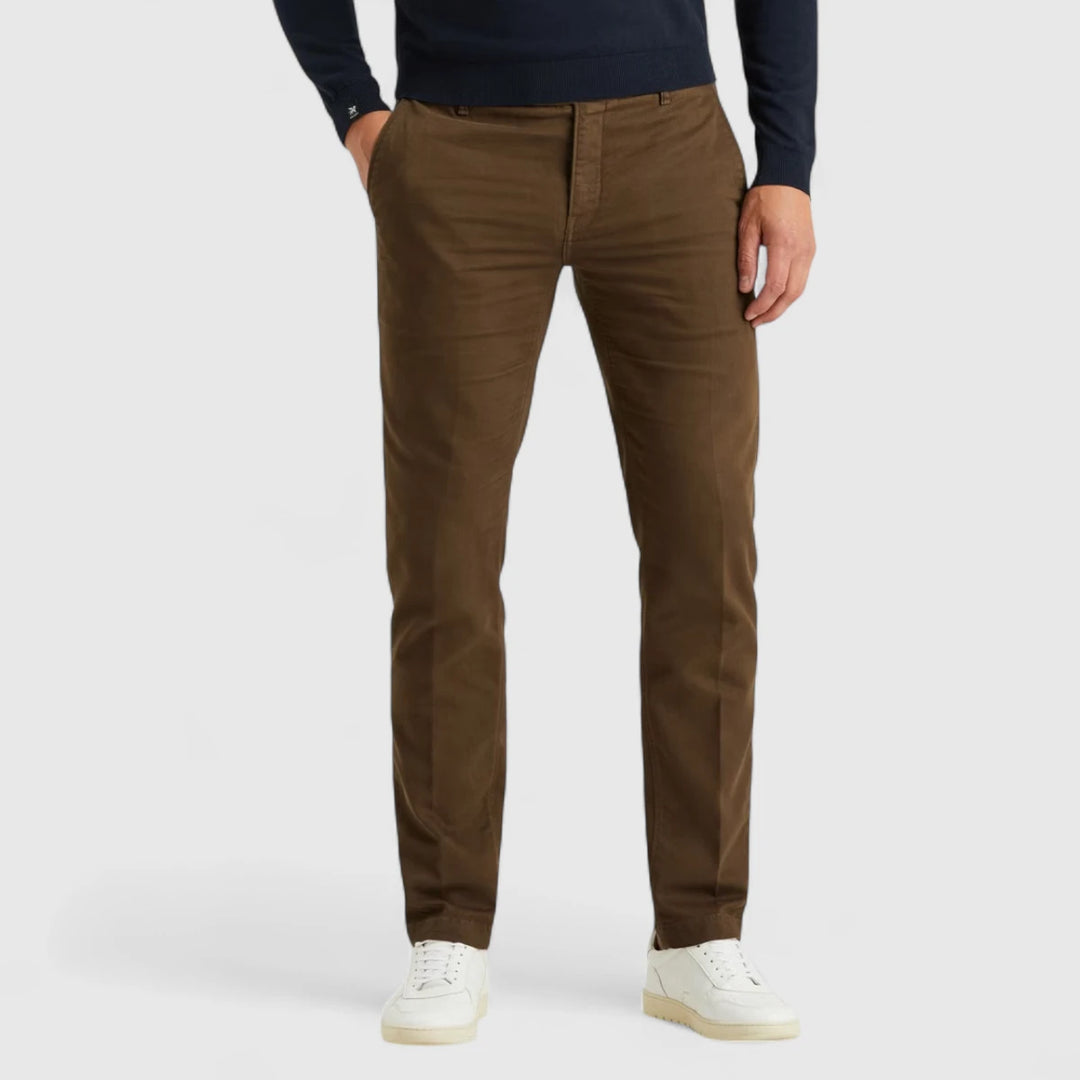VTR2508624-8078 Vanguard V9 Chino Dobby Stretch Brown / Bruin