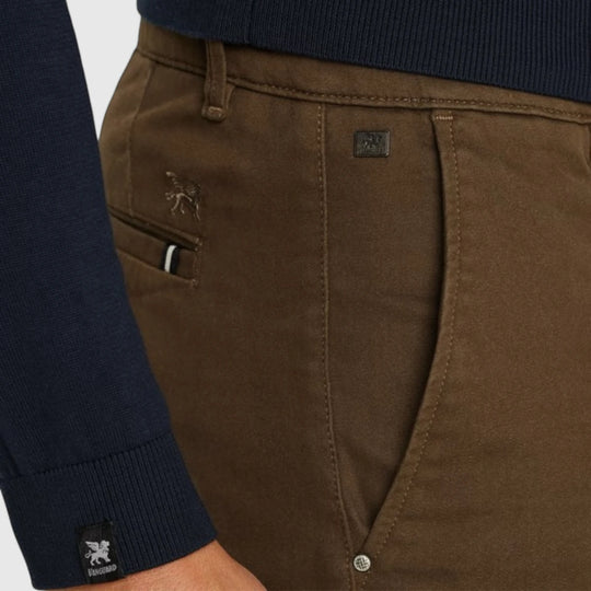 VTR2508624-8078 Vanguard V9 Chino Dobby Stretch Brown / Bruin
