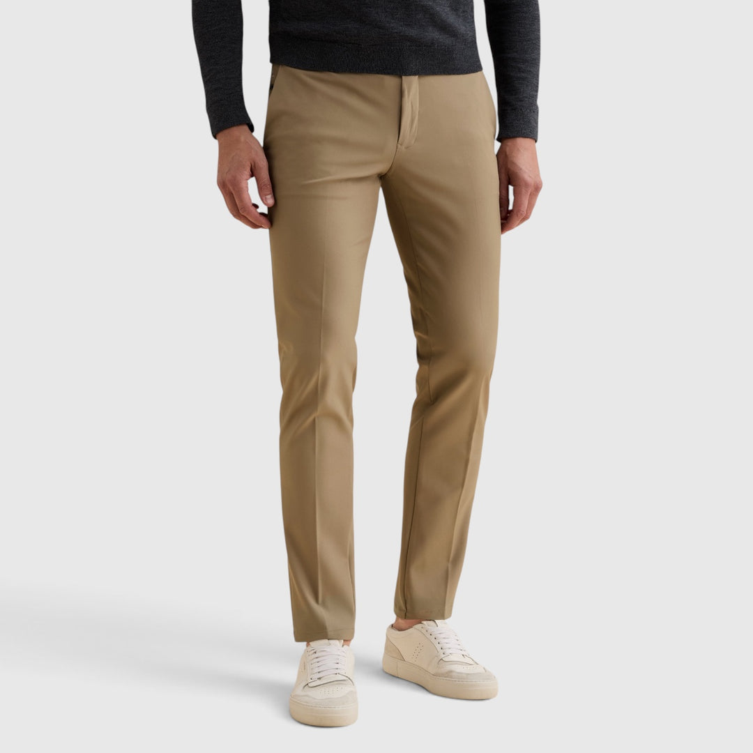 Vanguard V12 slim fit chino in Greige Grijsbeige, zijaanzicht, VTR2608600-7147