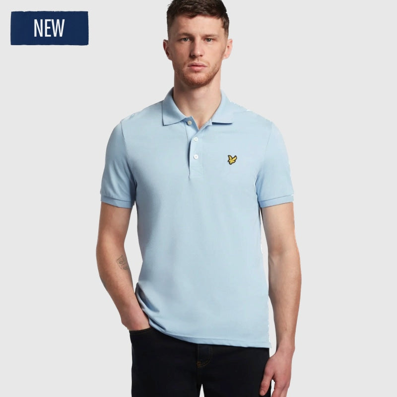 sp400vog w487 plain polo shirt short sleeve lyle & scott polo blue