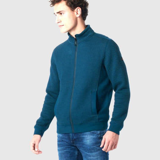 19100218 179 sweater full zipper jacquard no excess vest sweater crop1