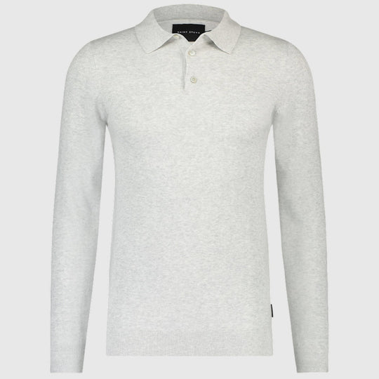 Saint Steve Berend Polo Long Sleeve 19478 10001 White Melange