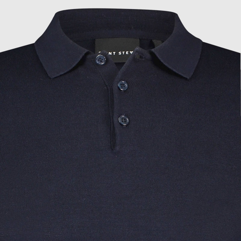 Saint Steve Berend Polo Long Sleeve 19478 70003 Dark Navy crop