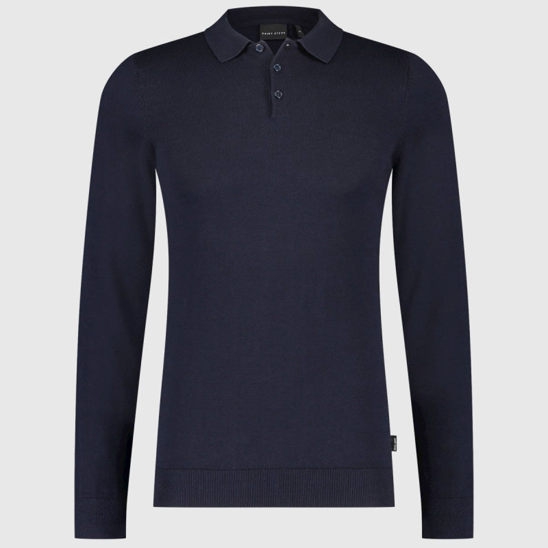 Saint Steve Berend Polo Long Sleeve 19478 70003 Dark Navy