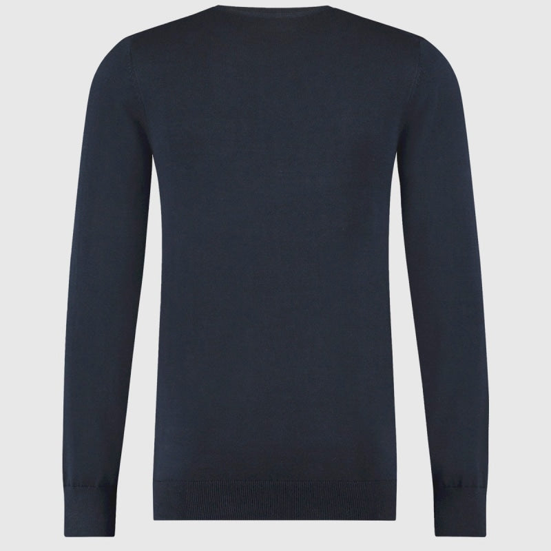 bob dark navy 19479 saint steve v hals trui back