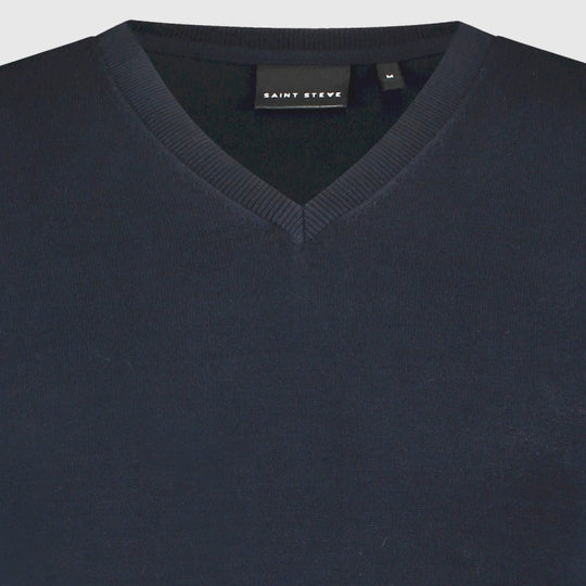 bob dark navy 19479 saint steve v hals trui crop