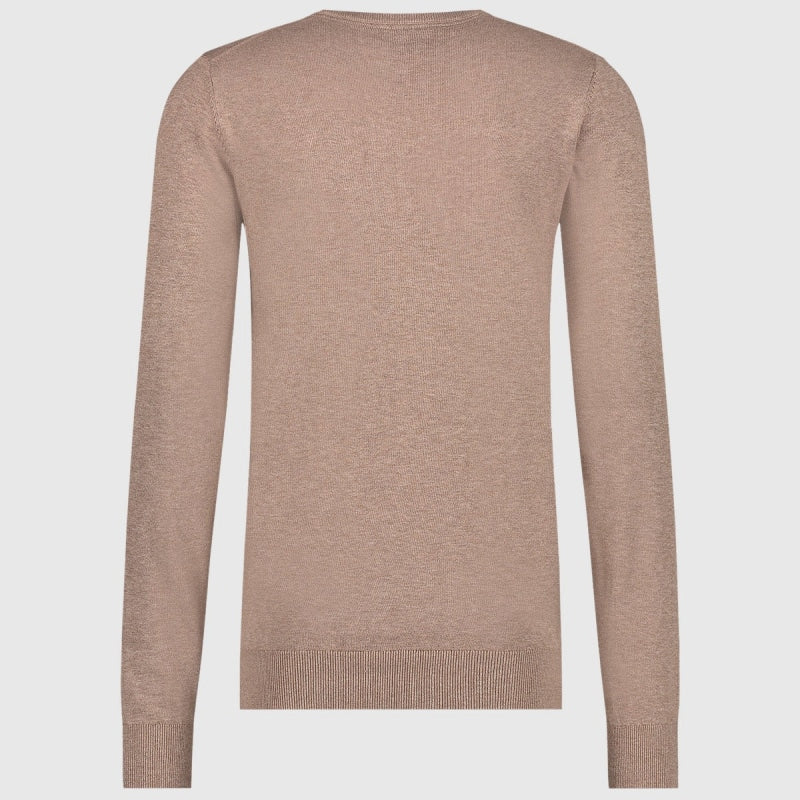 bob taupe melange 19479 saint steve v hals trui BACK