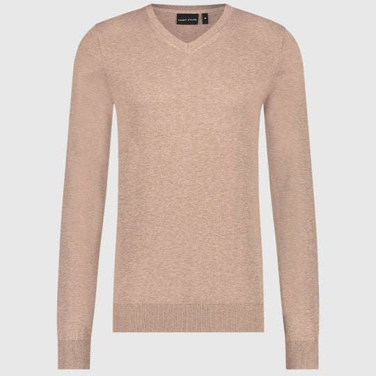 bob taupe melange 19479 saint steve v hals trui