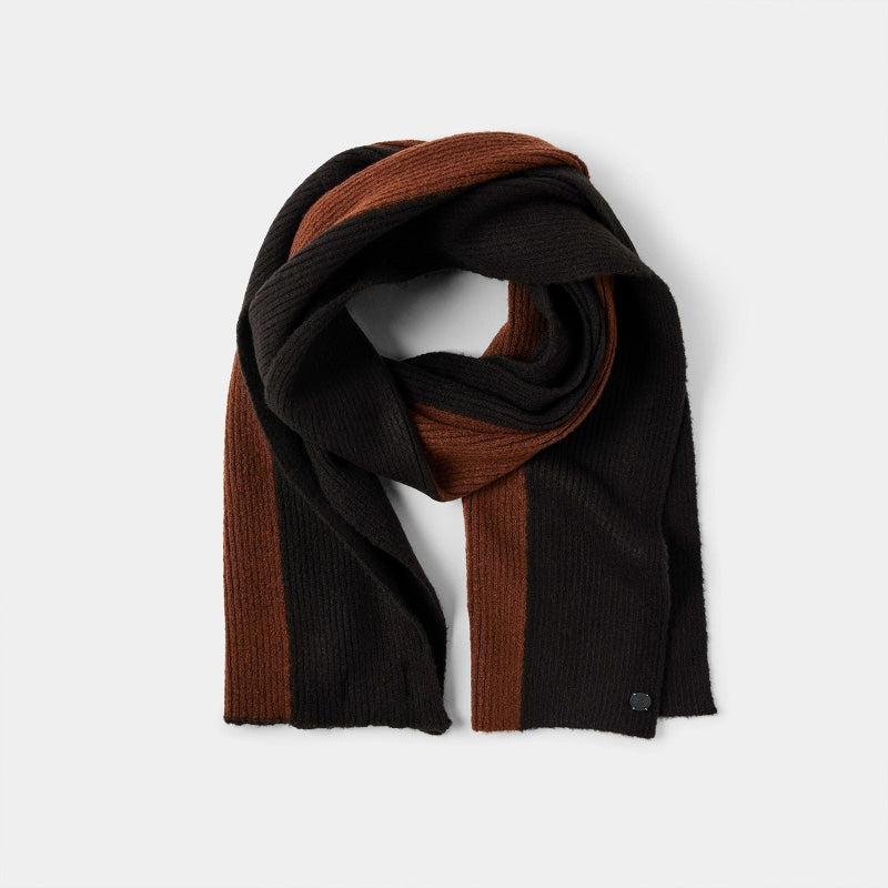 cast iron knitted scarf with stripe cac2208200 999 cast iron sjaal