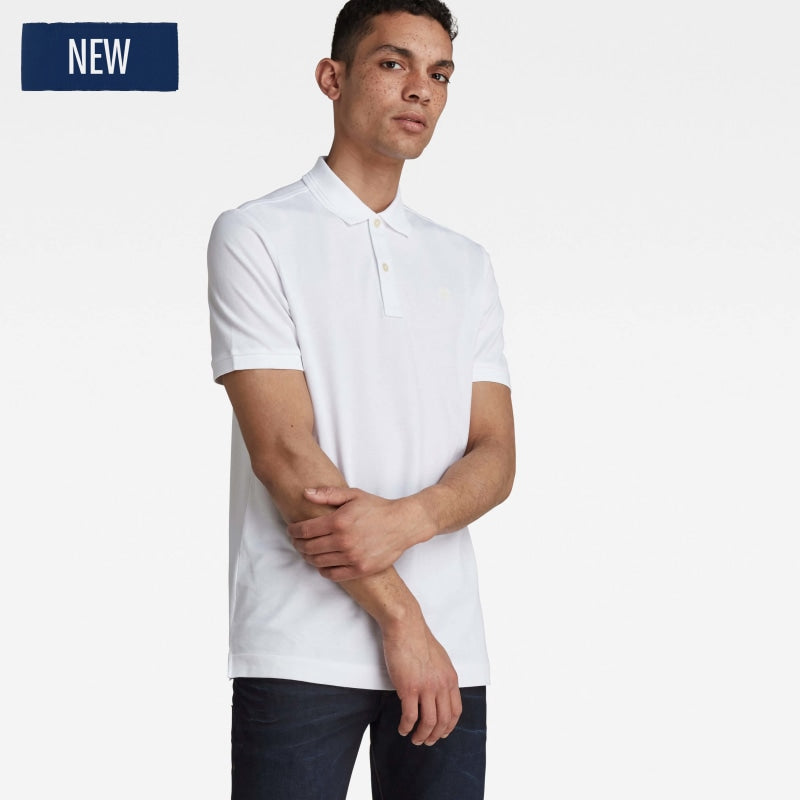 d11595-5864-110 dunda slim polo g-star polo white