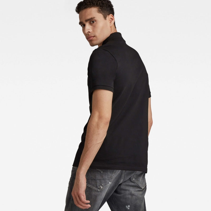 d11595-5864-6484 dunda slim polo g-star polo dark black back