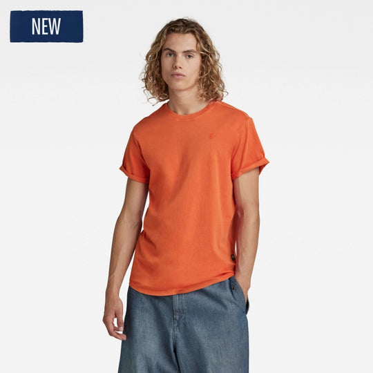 t-shirt lash d16396-2653-d151 g-star t-shirt paprika garment dyed