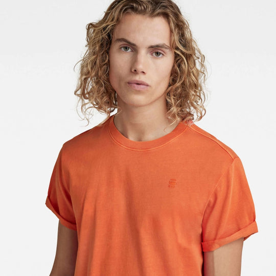 t-shirt lash d16396-2653-d151 g-star t-shirt paprika garment dyed crop2