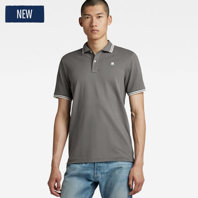 D17127-5864-1468 dunda slim stripe polo g-star polo granite