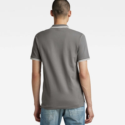 D17127-5864-1468 dunda slim stripe polo g-star polo granite back