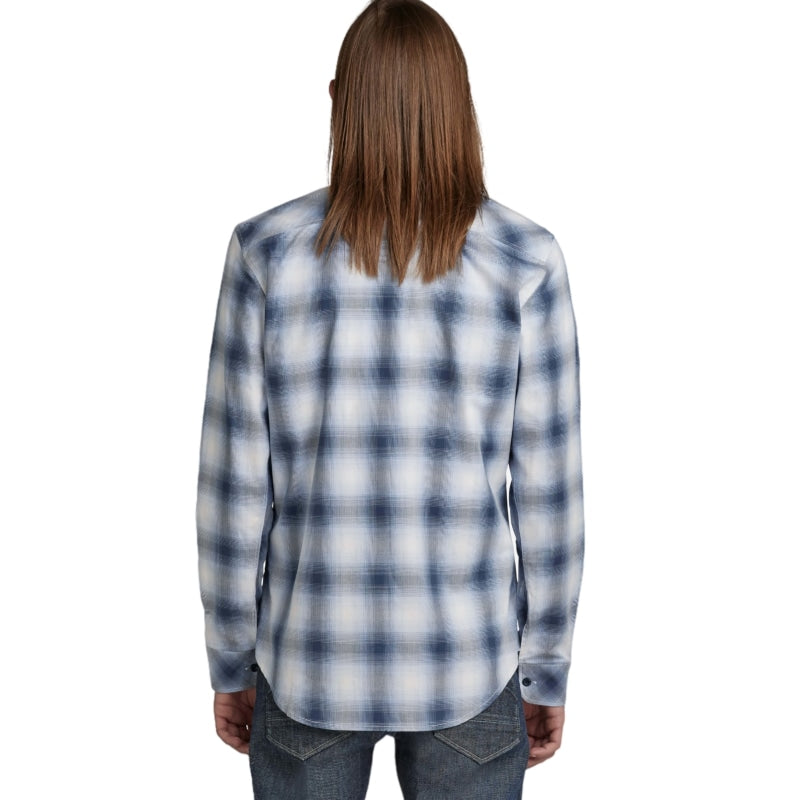 marine slim shirt d20165-d122-d144 g-star overhemd faze blue back