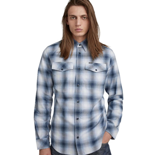 marine slim shirt d20165-d122-d144 g-star overhemd faze blue crop3