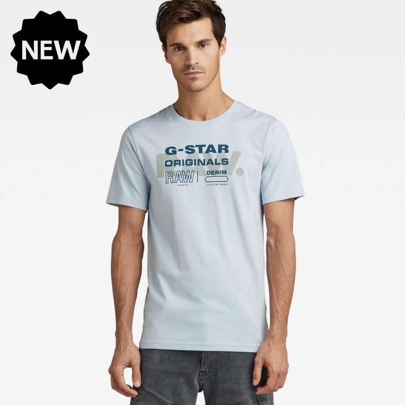 originals raw slim t-shirt d22202-336-798 dark ice g-star t-shirt