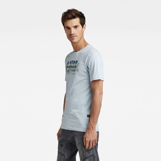 originals raw slim t-shirt d22202-336-798 dark ice g-star t-shirt side