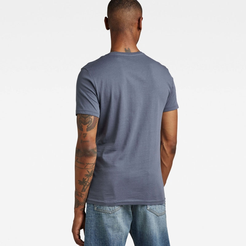 originals raw slim t-shirt d22202-336-863 fantem blue g-star t-shirt back