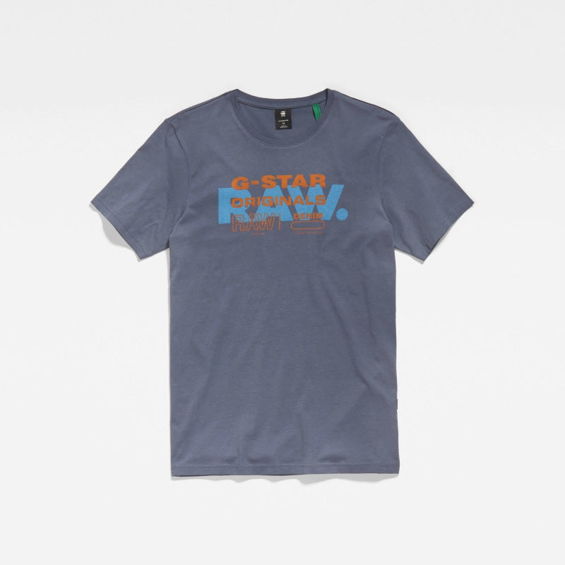 originals raw slim t-shirt d22202-336-863 fantem blue g-star t-shirt crop2